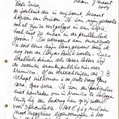 2004-03-07 Brief aan Sinar Nasoetion over Numico, fabtikant v. Chocomel.