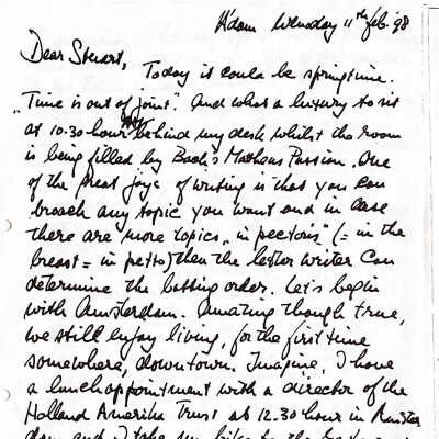 1998-02-11 Letter to Stuart Cook.