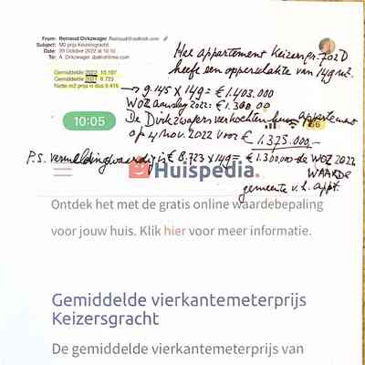 2022-11-04 Vaststelling verkoopprijs v.h. appartement Keizersgracht 702 D aan Arthur Lahr.