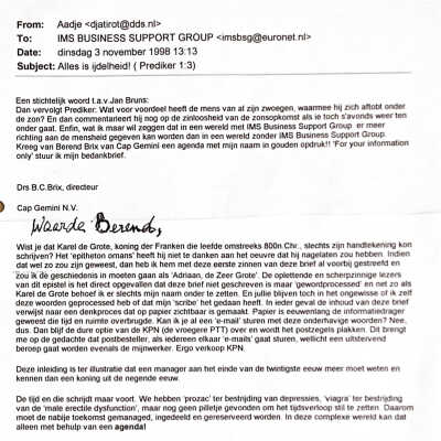 1998-11-03 kopie van bedankbrief aan Berend Brix verzonden aan Jan Bruns v. IMS Business Support Group.