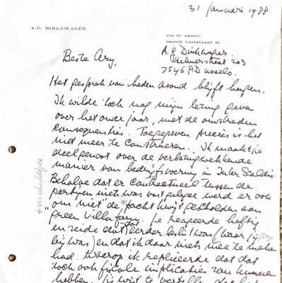 1988-01-31 ADD versus AGD m.b.t. achterstallige pachtbetaling door Strube