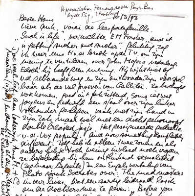 1993-03-10 Brief aan Hans & Ank G.v. Weezel.
