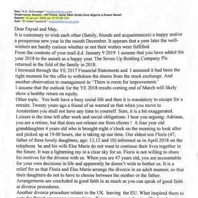 2019-01-14 Mail to Faysal el Khalil in Libanon.