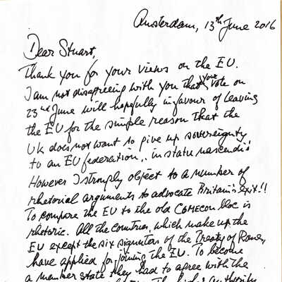 2016-06-13 ADD Letter to Stuart Cook who voted Brexit + BREXIT-cartoons.