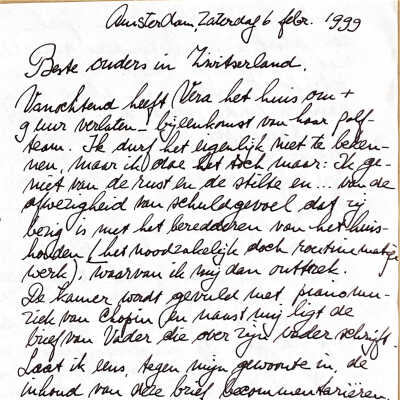 1999-02-06 Brief aan ouders in Zwitserland.