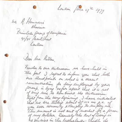 ADD’s refusal of the offer to be employed by the Primlaks Group.