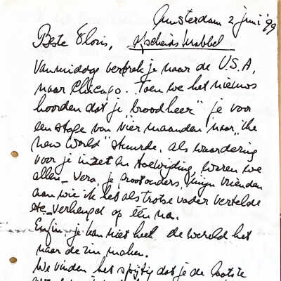 1999-06-02 Emotioneel vertrek van Floris naar Chicago voor een stage van vier maanden.op 2juni 1999