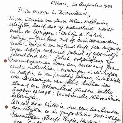 1992-08-30 Ouders in Zwitserland over welzijn en geluk en extase.