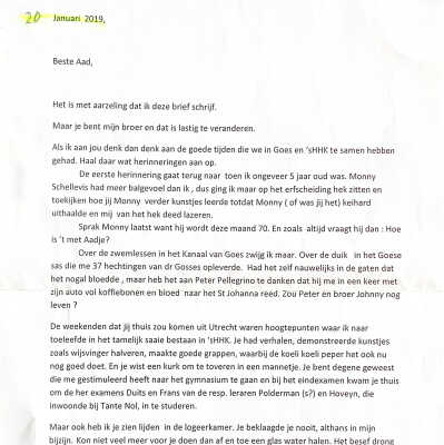 2019-01-20 Brief van mijn broer Willem Dirkzwager,