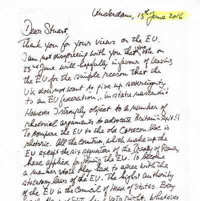 2016-06-13 ADDs objectionsto Stuart ook on his views on Brexit.