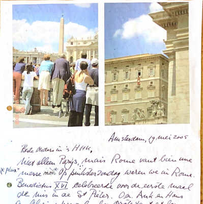 2005-05-19 Bezoek aan Paus op een mooie Pinksterdag in Rome.