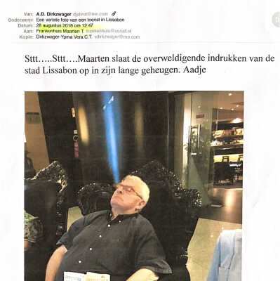 2018-08-28 Maarten Frankenhuis slaat herinneringen op in zijn lange geheugen.