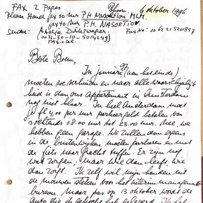 1996-10-06 Fax naar Boem