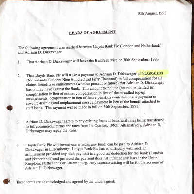 1993-08-10 Afscheidshandruk ter beeindiging van ADD’s employment van de Lloyds Bank plc.