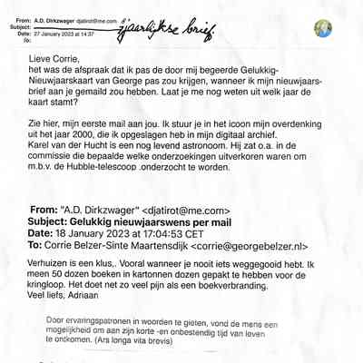 2023-01-27 de jaarlijkse brief aan Corrie Belzer.