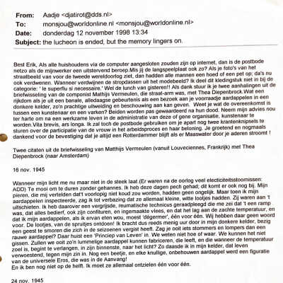 1998-11-12 Mail om Erik v.Monjou (Vitol) te bedanken voor de lunch.