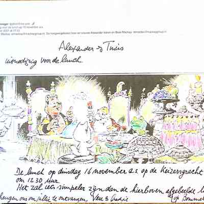 2021-11-01 Lunch-uitnodiging voor Alexander & Tinus Mackay.