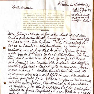 1993-10-20 ADD brief uit Klosters aan ouders