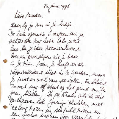 1996-06-23 Brief ADD Moeder is reconvalescent