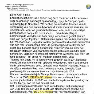 2024-01-19 Mail aan Anet en Han de Goederen om te bedanken voor de lunch.
