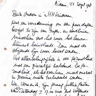 1998-09-22 Brief aan Ouders in HeerHendriksKinderen