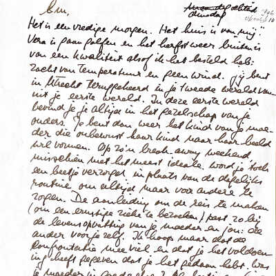 1996-10-10 Brief aan Em de Vries