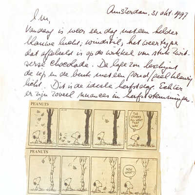 1997-10-31 Brief ADD aan Em de Vries over HendrikJan's vader aan het einde van zijn leven is aan het raken en dat ADD weer opgenomen is in het AMC ziekenhuis.