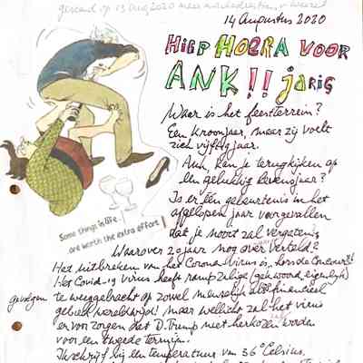 2020-08-14 Verjaardagsmail aan Ank v. Weezel.