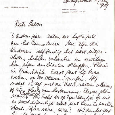 1989-07-02 Brief aan Beste Ouders o.a. over een tijd dat de meeste aids-besmetting bij jonge mensen werd geregistreerd.
