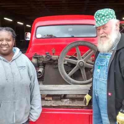 B. Zick (restorer) and his wife.