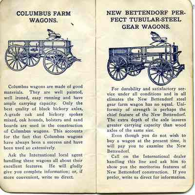 Memorandum notebook & 1909 calendar from International Harvester Company of