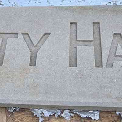 Hastings City Hall Name Plate
