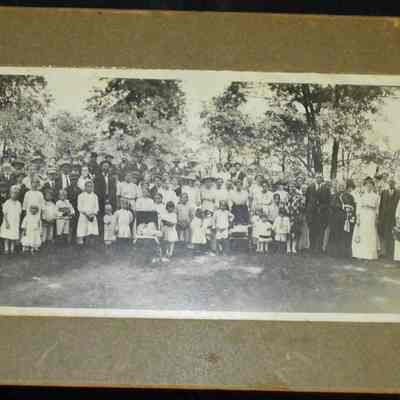 Barryville Sunday School Picnic at Thornapple Lake, 08/27/1914