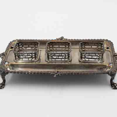 Silver King George III Inkstand