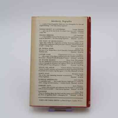 Back cover of "The Story of England": The back cover features several truncated reviews on various biographies from different authors.