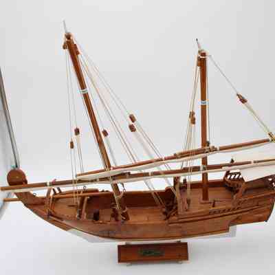 Miniature Model Kuwaiti Dhow with Stand