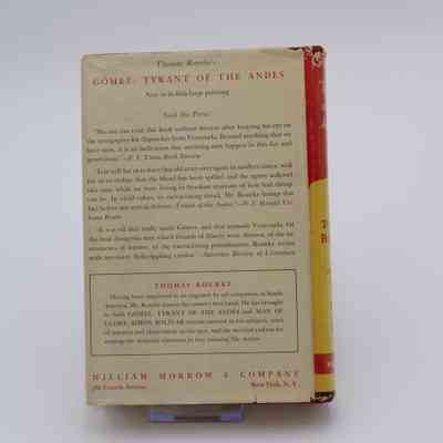 Back cover of "Gomez: Tyrant of the Andes": The white back cover features book reviews and a small biography about the author.