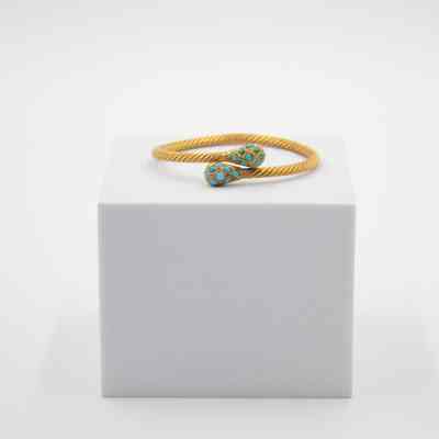Gold and Turquoise Rope Bracelet