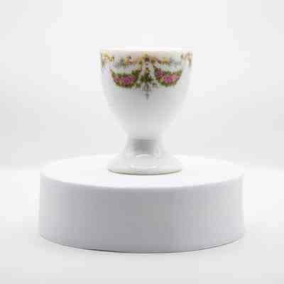 White Floral Egg Cup