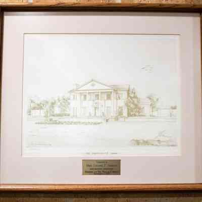 Print Drawing of the TAMU President's Home