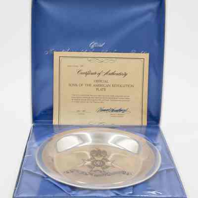 Sons of the American Revolution Silver Plate