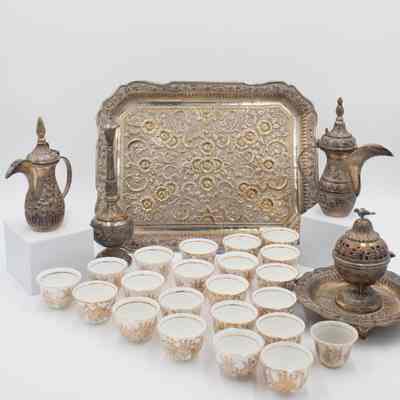 Bone China, Silver, and Gold Coffee Service