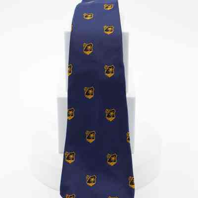Blue Nakhlistan Club Necktie with Yellow Palm Tree Crests
