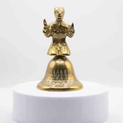 Brass Bell with Man on Handle
