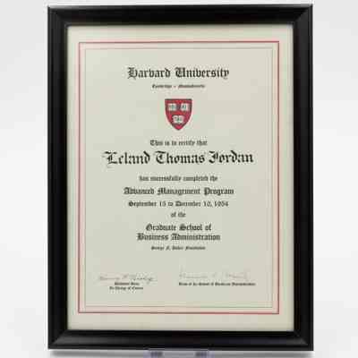 Harvard Advanced Management Program 26th Session Certificate