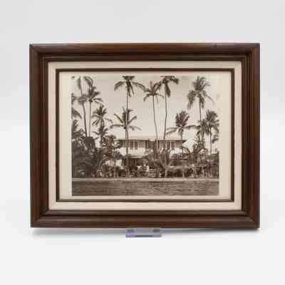 Photograph of Two Story House with Palm Trees
