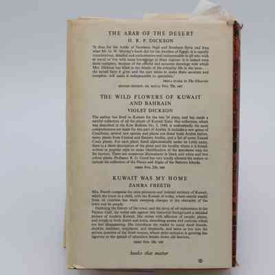 Back cover of "Kuwait and Her Neighbors": The back cover of the book provides recommendations, also in the Jordans collection, including a book by the author, and the authors daughter.