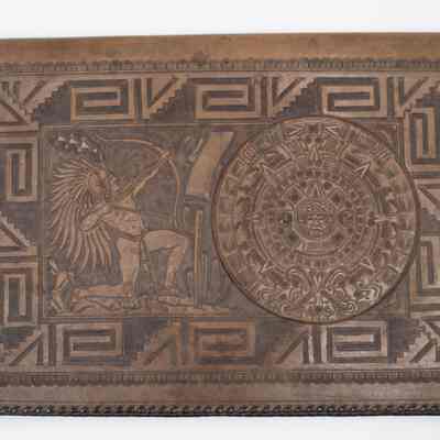 Tooled Leather Desk Mat