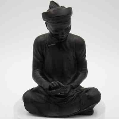 Cast Statue of Man Reading a Book