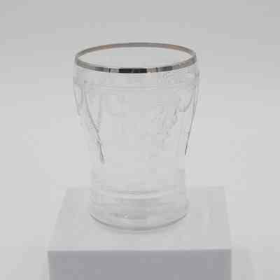 Depression Juice Glass with Platinum Edge